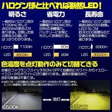 画像3: 2in1 LED デイライト/フォグランプキット ホワイト/ウォームホワイト 4500K ブルー/ホワイト 6000K トヨタ車 レクサス車 用 (3)